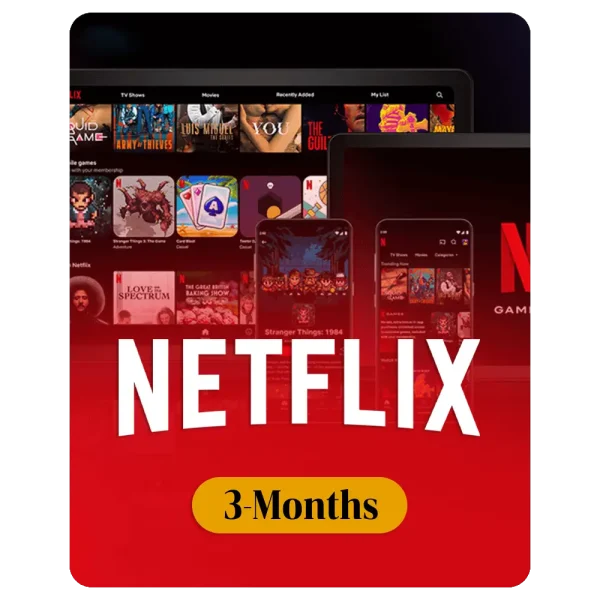 3 Month Netflix Premium Subscription